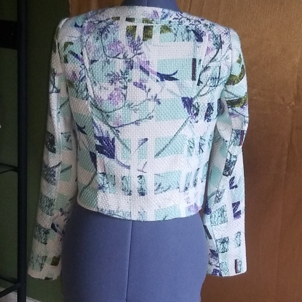 Bcbg Generation Aquashell Multi Crop Jacket Sz. 4 - image 5